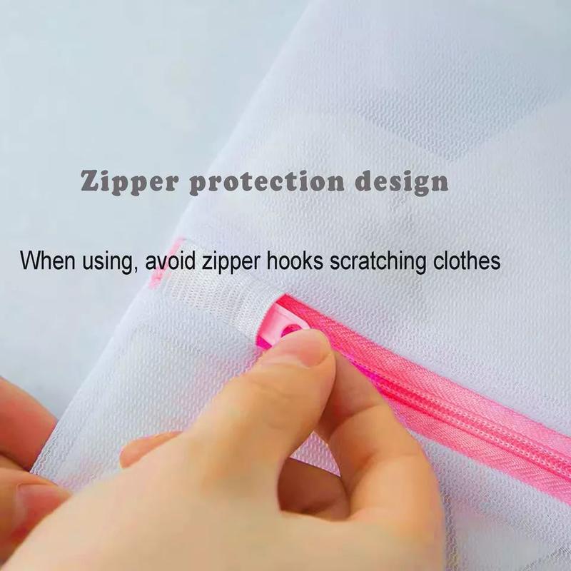 Zippered Mesh Laundry Bags for Washing Clothes, Socks, and Lingerie Multi-functional Durable Rectangle Apparel Wash Bags Accessories 3