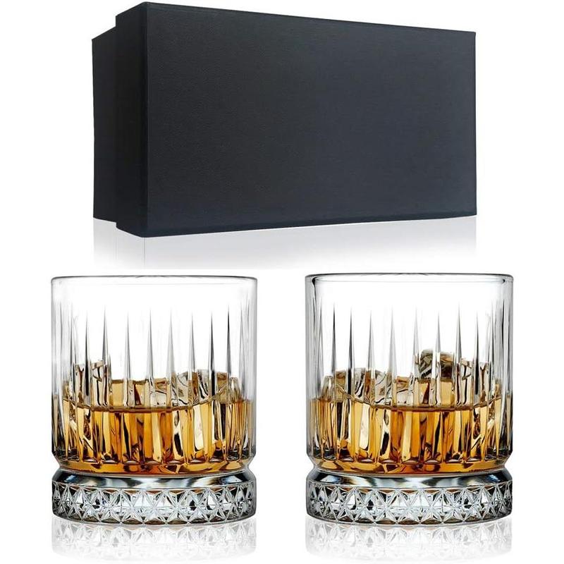 Whiskey Glasses | 350ml Whisky Glass | Set of 2 Whiskey Glasses | Whisky Tumbler for Scotch, Bourbon, Gin & Tonic & Negroni Cocktail | Whiskey Glassware Gift Set 0