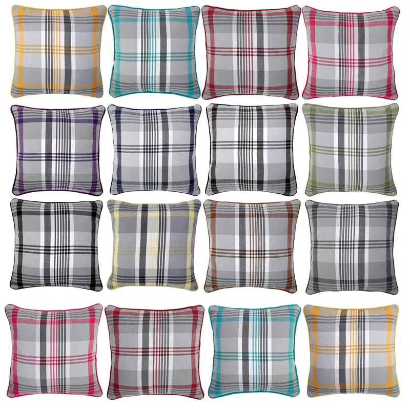 Tartan Cushion Covers - Multiple Sizes, Soft and Washable Materials 0