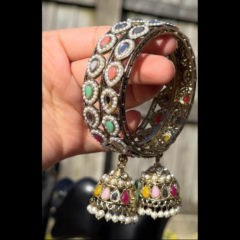 Ladies Statement Bangles with Jhumka - Fashionable and Elegant 3