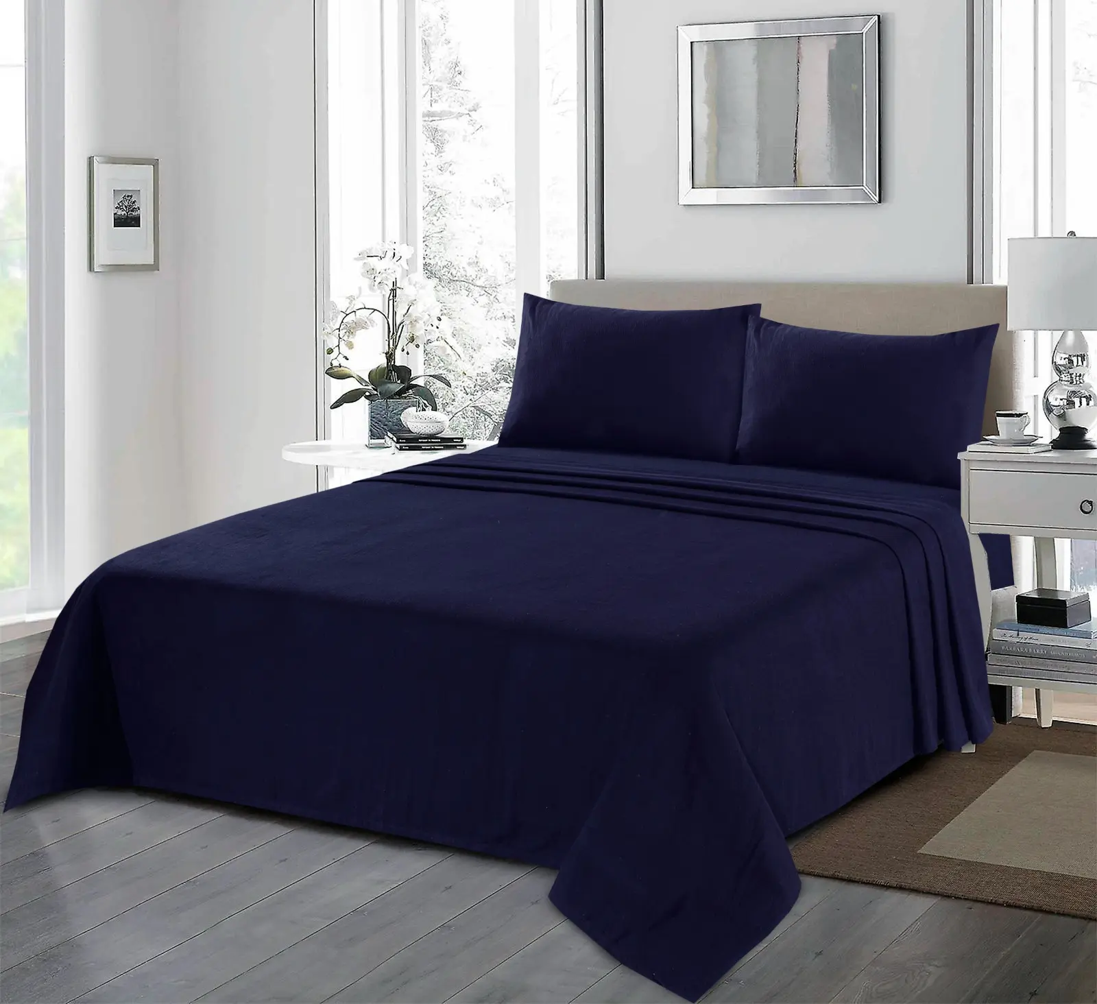 Northern Luxe Flannelette Fitted Sheets Super Soft Brushed Cotton Bed Sheet Thermal Warm Cosy Breathable Hypoallergenic Extra Deep Luxury Bedding Top Sheet Fitted Top Deep Fitted Sheet