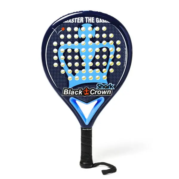 Black Crown Shark Padel Racket - Intermediate Level with Power and Control