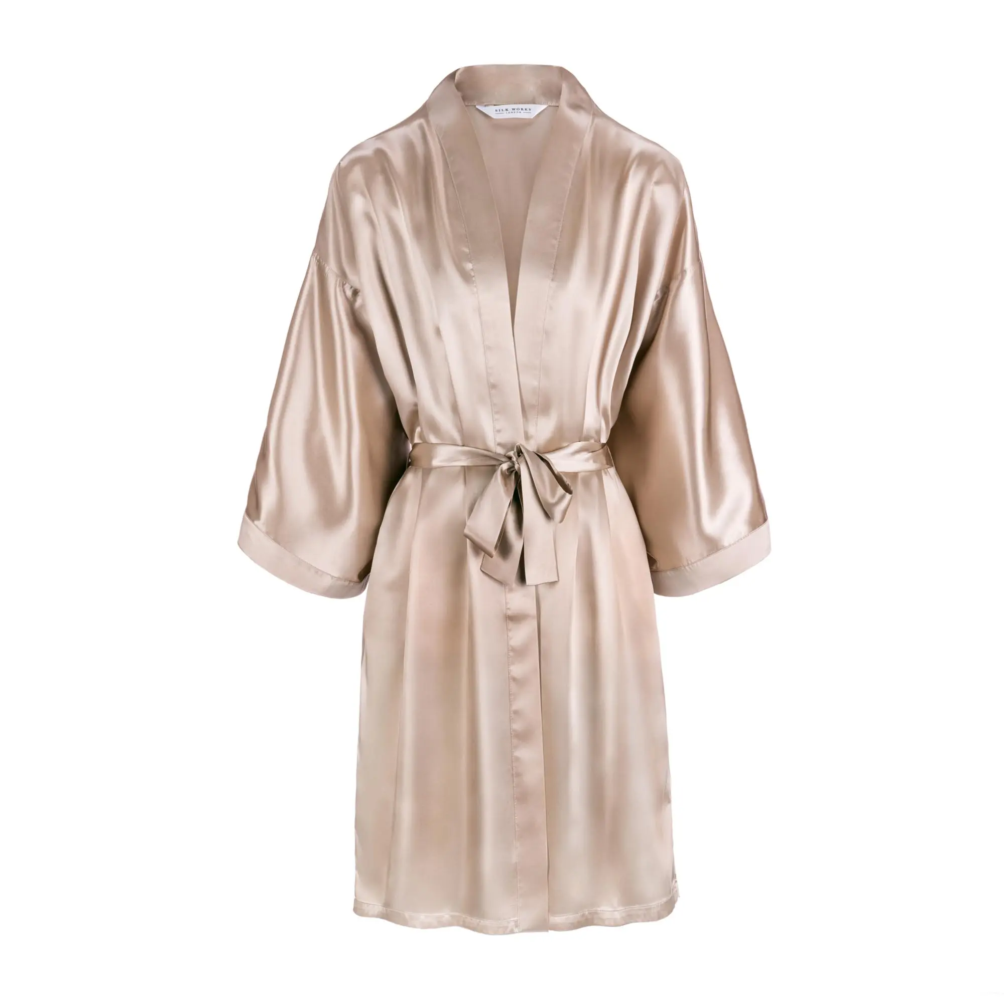 Silk Works - Women's Mulberry Silk Robe with adjustable strap design for elevated lounging