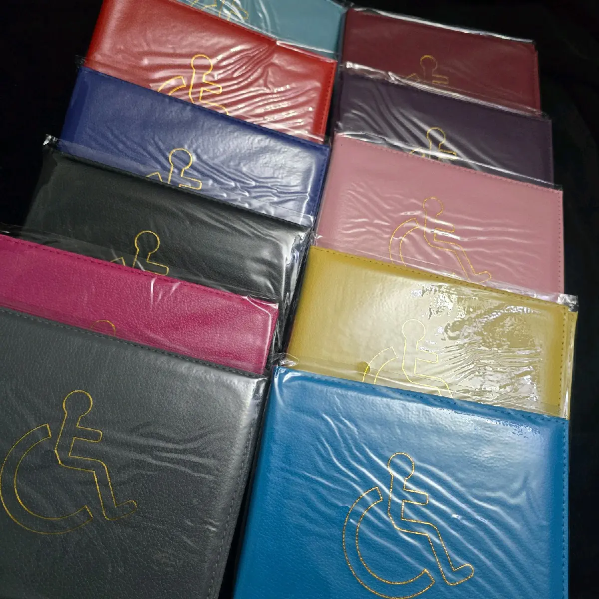 Disabled Badge Holder, PU Leather Badge Wallet Protector, Disabled Parking Permit Cover Holder - 9 Colours Available