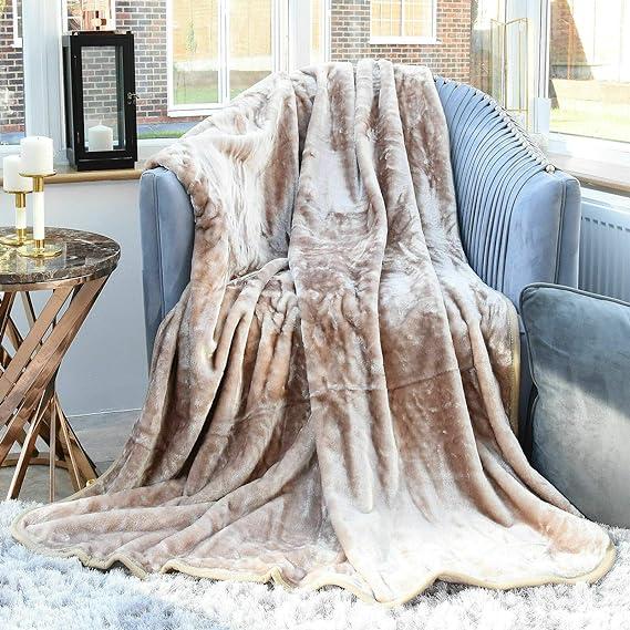 Luxury Roll Mink Blanket Throw 1
