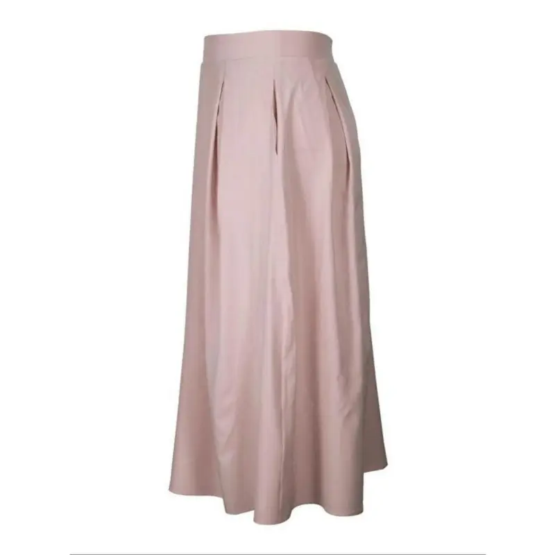 【Plus Size】 Solid Pocket Zipper Back Skirt, Elegant Fashion Casual Long Skirt for Daily Outdoor Wear, Women Plus Clothing for All Seasons 3