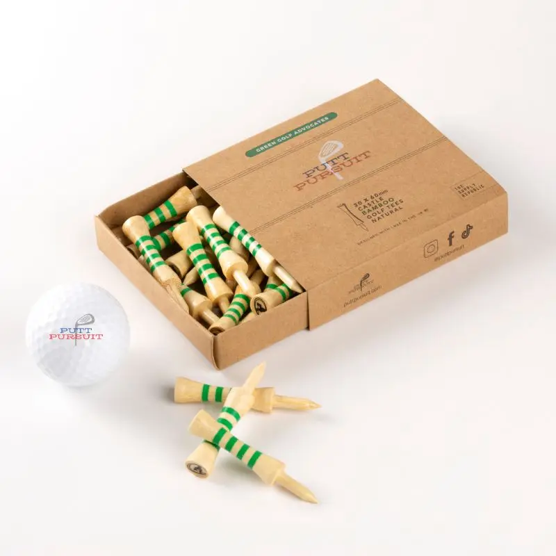 Bamboo Golf Tees 60mm | Natural Castle Tees - 30 pack 3