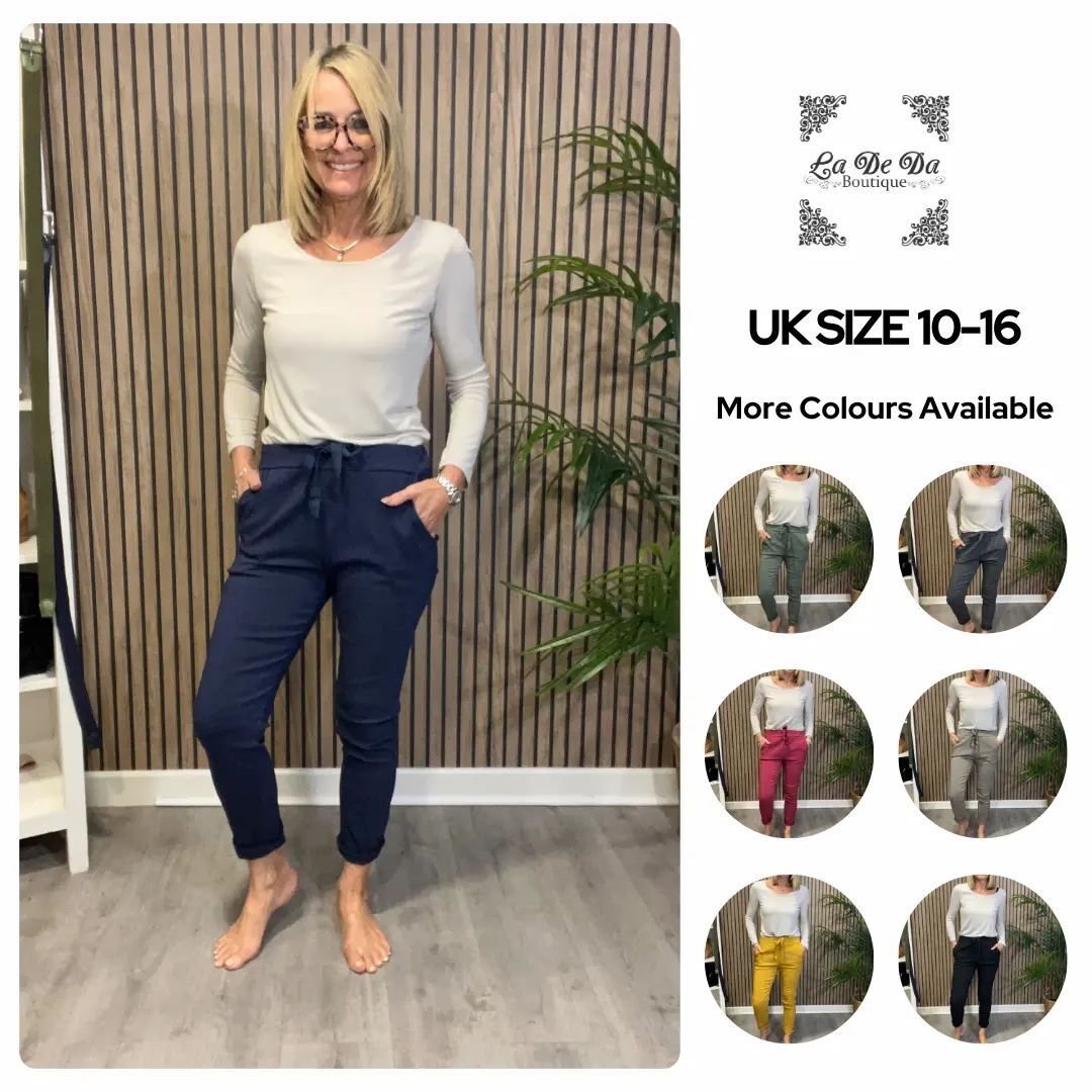 Sally Super Stretchy Trousers With Elasticated Waist One Size 8-16, Women's All seasons Wear, Women's Wear, Ladies Daily Wear