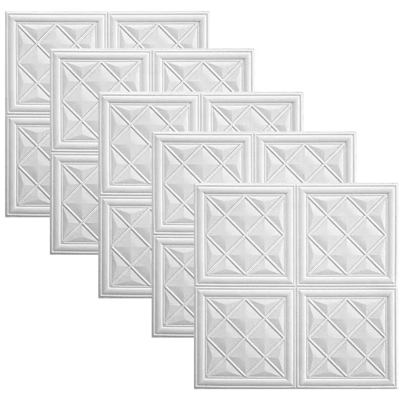 Large 3D Foam Tile Brick Wall Sticker Self-adhesive Waterproof Ceiling Panel NEW