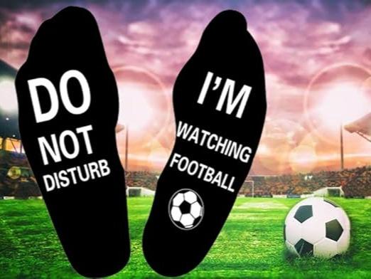 Himozoo 'Do Not Disturb I'm Watching Football or Rugby' Novelty Funny Socks for Men Women - Menswear 3