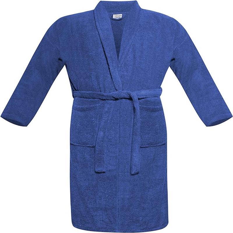 Egyptian Cotton Bath Robe Terry Towelling Robe Dressing Gown Luxury and Super Soft Womens Nightwear Mens House Gown Comfort Fit Womenswear Bathrobe Loungewear Long Sleeve 7