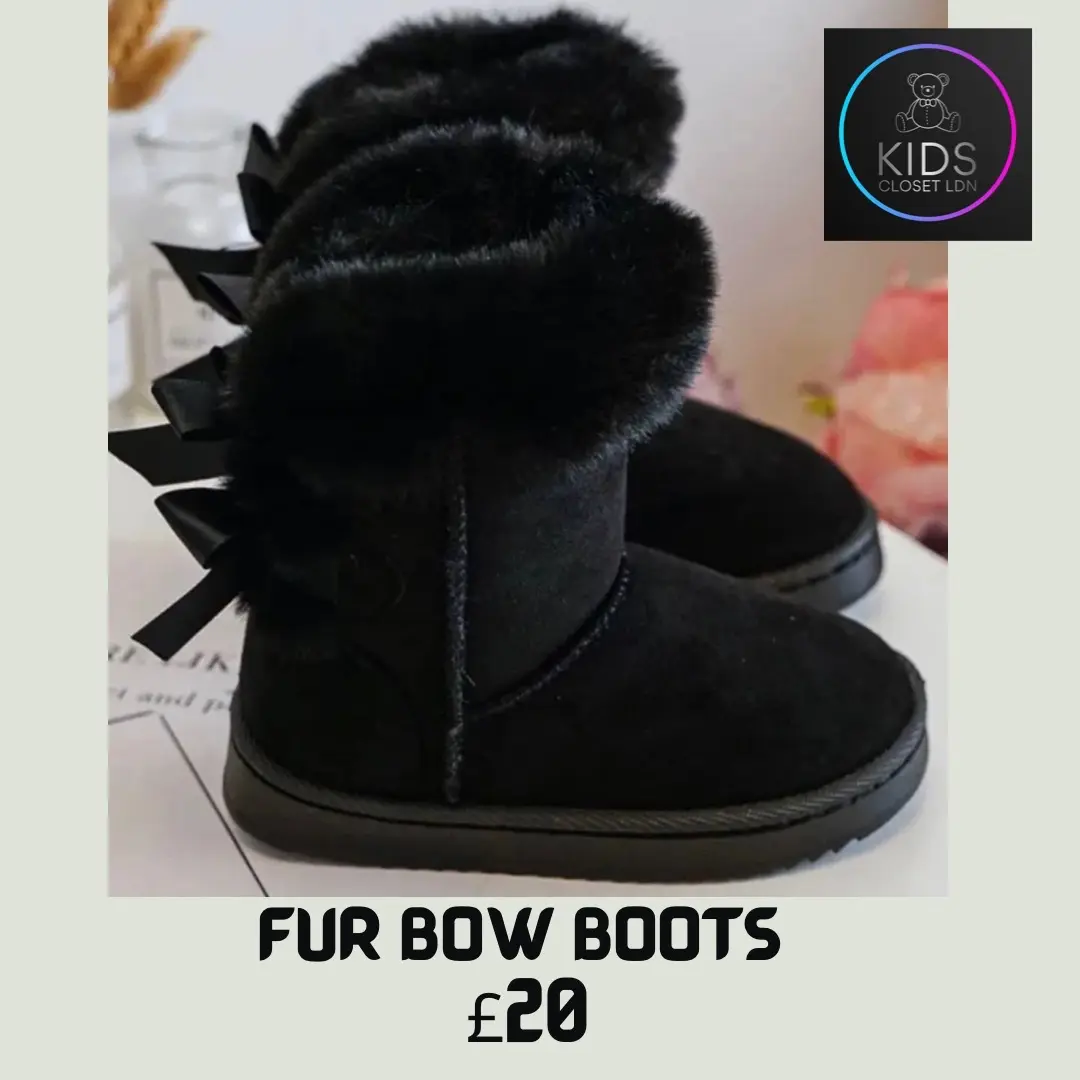 Winter Fur Bow Boots