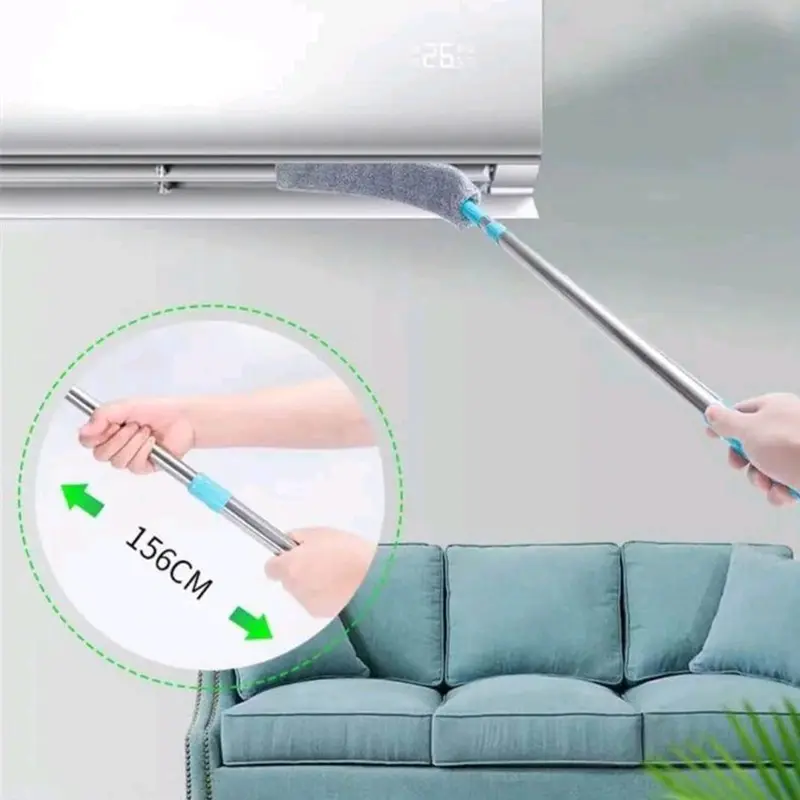 LONG HELD DUST MOP: floor, ceiling cleaning , bed bottoms dust cleaner sofa dust removal brush handheld household cleaning tool Steel Extendable Microfiber Retractable 4