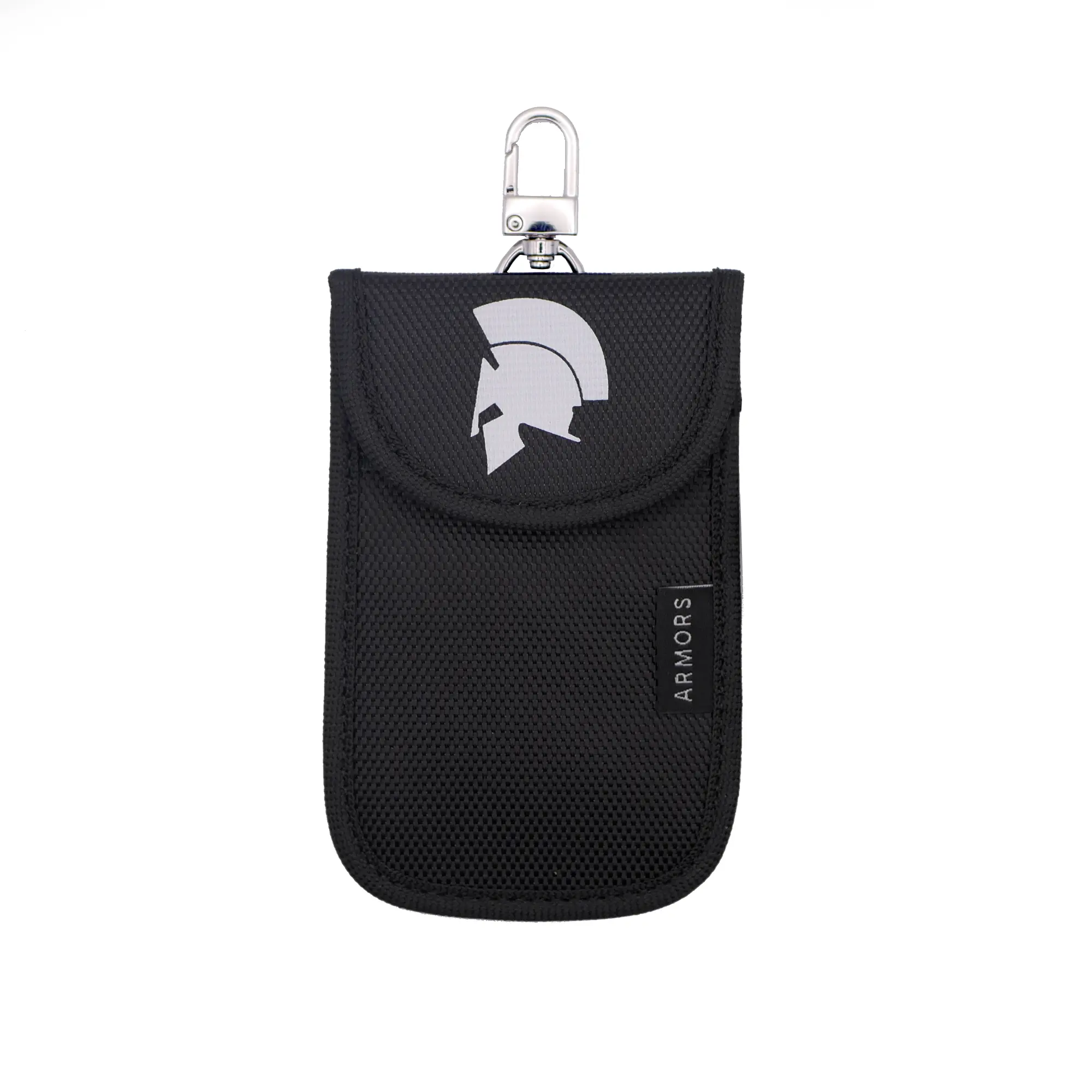 Armors Mini Signal Blocker RFID Faraday Small Pouch Wallet Bag Case Car Key Fob Compact - Black