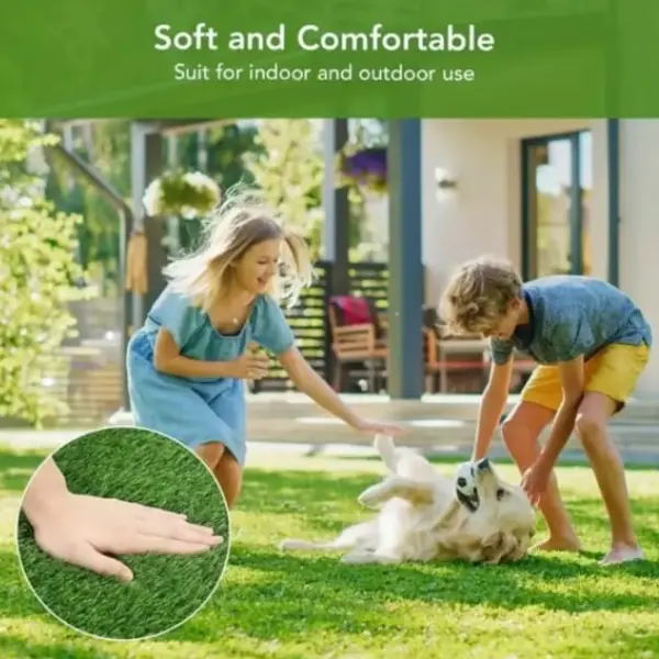Artificail Grass Mate 200 by 100, 1 Count Simulation Lawn Pad, Outdoor Decorative Grass Carpet, Fake Grass Lawn For Garden Decoration, Home, Office 4