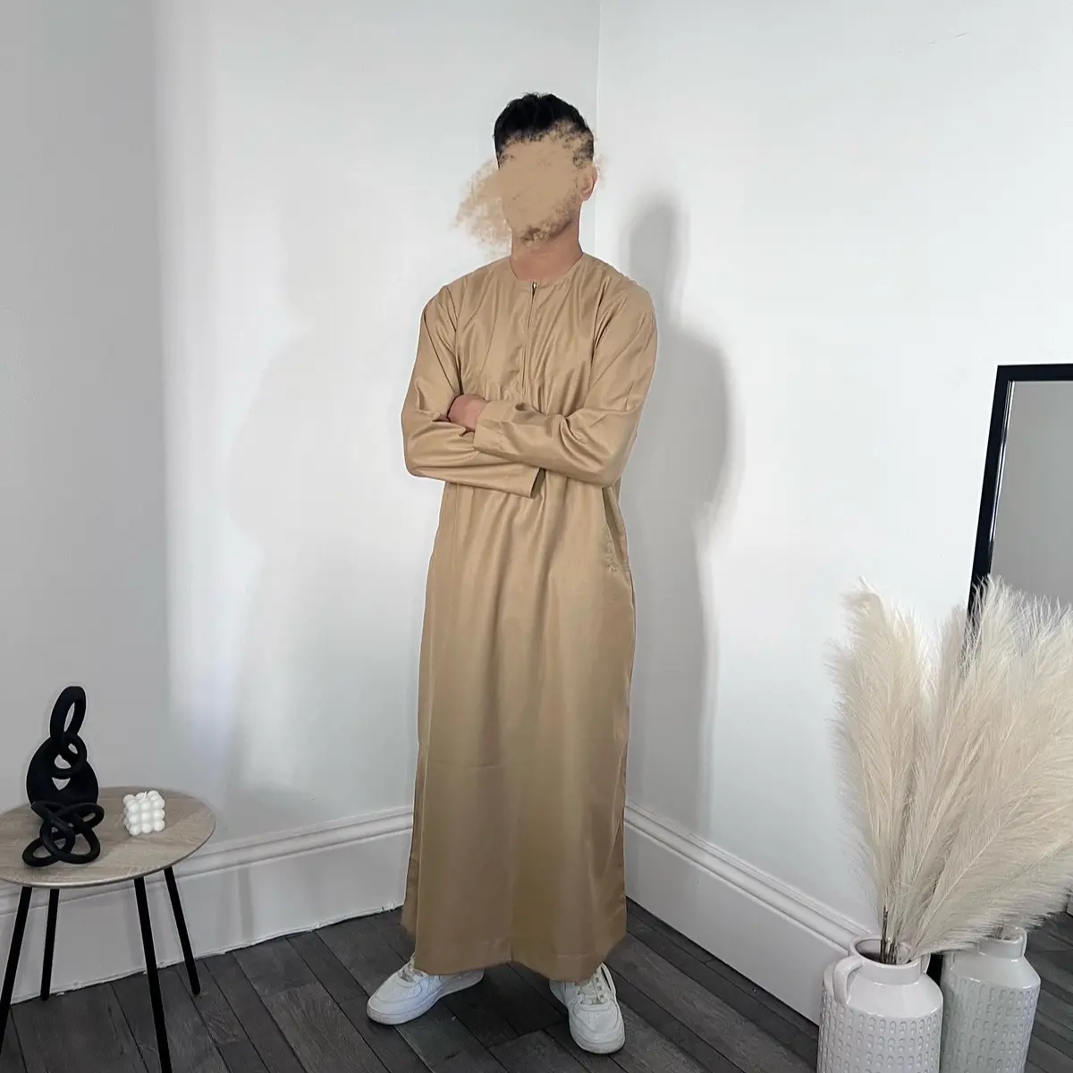 Gold non shiny  Omani style thobe