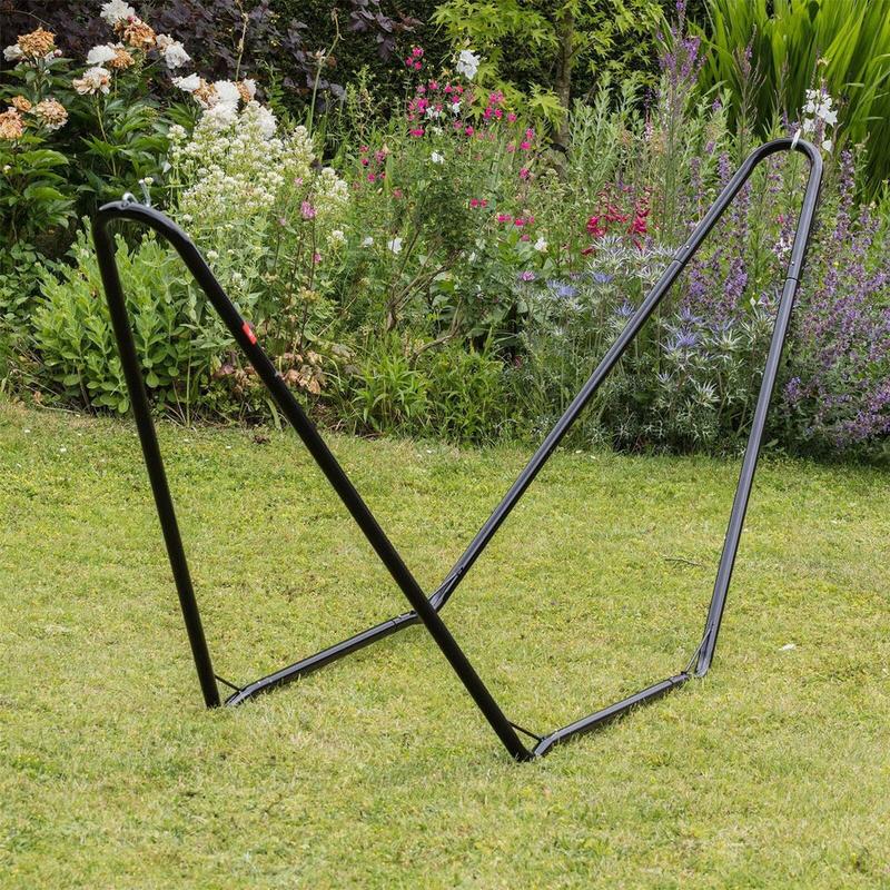 Metal Hammock Stand Frame for Garden and Camping - Stand Only - 300Cm Black 3