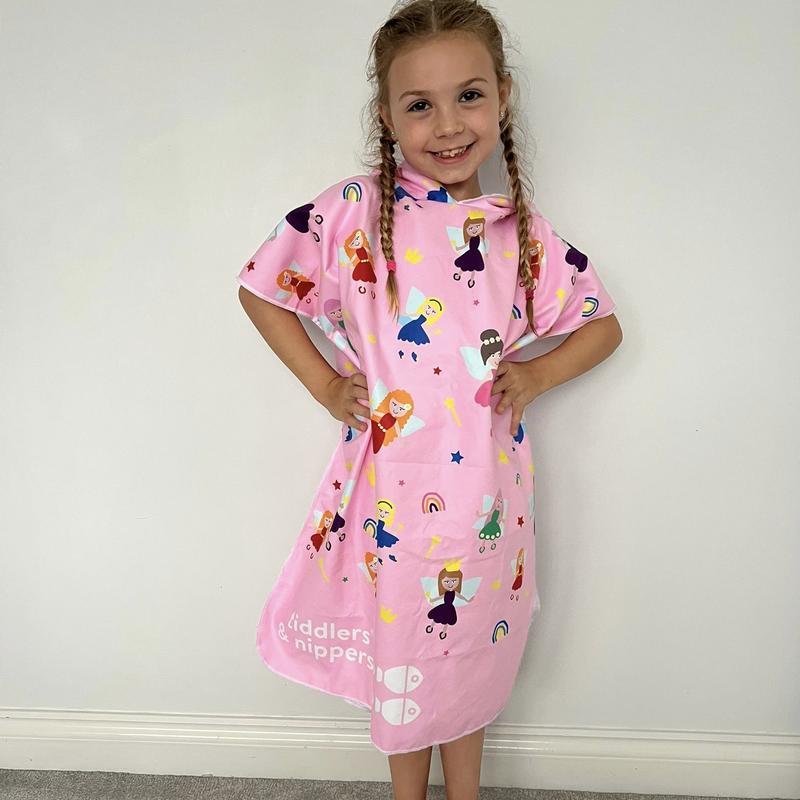 Patterned Kids Hooded Poncho Microfiber Towel 18 Months - 5 yrs / 5 - 10 years Soft Absorbent 4