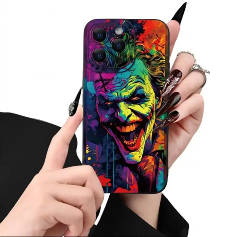 Fashionable, Popular,, Funny Clown Pattern Design, Lens protrusion protection, Compatible with For iPhone Series. Perfect Holiday Gift/Birthday Gift for Easter Day, Christmas Halloween Decoration/Gift for Birthday, Girlfriend, Boyfriend 1