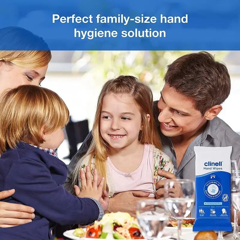 Antimicrobial Hand Wipes for Cleaning & Disinfecting - Sanitising Wipes, Ideal for Travel - Dermatologically Tested, Kills 99.99% of Bacteria Healthcare Bathroom Protection 4