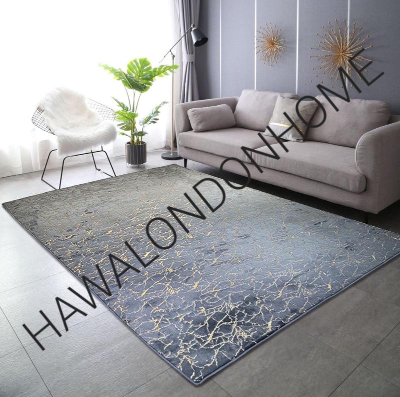 Product Introduction of LUXURY NON SLIP MACHINE WASHABLE MARBLE EFFECT RUGS 90X190CM 160X230CM 190X270CM 13