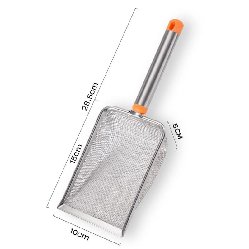 Product Introduction of NEW Stainless Steel Cat Litter Scoop with  Long Handle Kitten Sifter Sifter Litter Scooper  for Rabbits Pets Supplies Bunny 6
