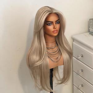 Ms. Crystal Synthetic lace front wigs with bangs Gem unit 2