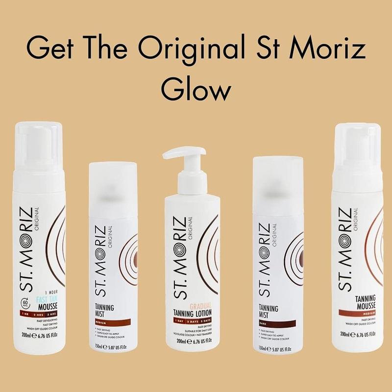 St Moriz Original Instant Tanning Mist in Medium - Fast Drying, Vegan & Cruelty-Free Fake Tan Mist with Instant Wash-Off Guide Color for a Golden Glow - Dermatologically Tested - 150ml Skincare 6
