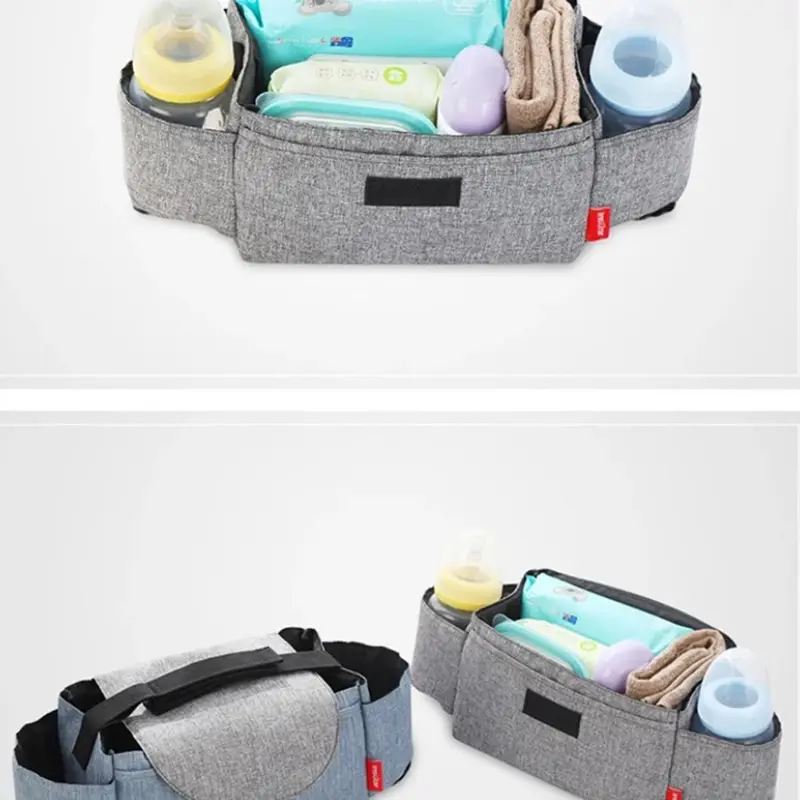 Baby Stroller Storage With Bottle Pockets, Multi-Functional Diaper Organiser Pouch, Baby Carriage, Travel Essentials, Baby Stuff, Baby Essentials, Mother Baby Nappy Organiser, Maternity nappy baby bags caddy baby folding  changing organizer bag hospital 7