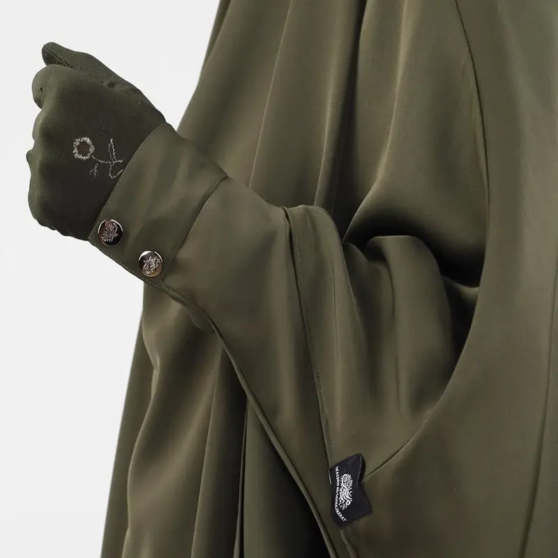 Bisht Abaya with Snap Buttons - More Colours - Womens Prayer Dress Zipper Pockets Wudu Friendly Abaya 48 to 64 Modest Fashion Women’s Islamic Clothing 7