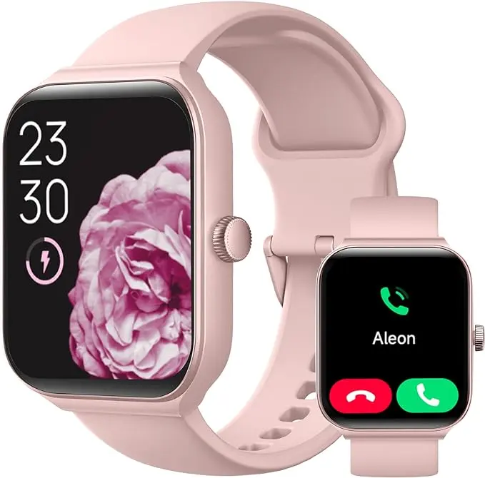 TOOBUR Smart Watch with BT Answer/Make Calls, Smart Voice Assistant, Sleep Tracking, IP68 Waterproof, Step Calorie Activity Tracker, 100 Sports Fitness Tracker, 1.95" Smartwatch for Men Women, Compatible iOS&Android Phones 1