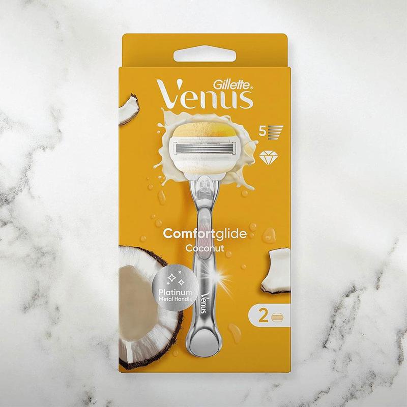 Gillette Venus ComfortGlide Coconut With Olay Women’s Razor And 3 Razor Blade Refills Set 6