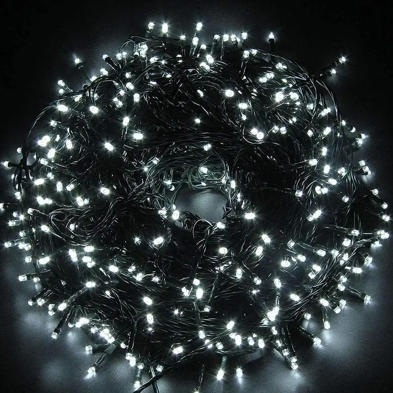 100 Cool White LEDs Multifunction Timer Outdoor String Fairy Lights 10M 1