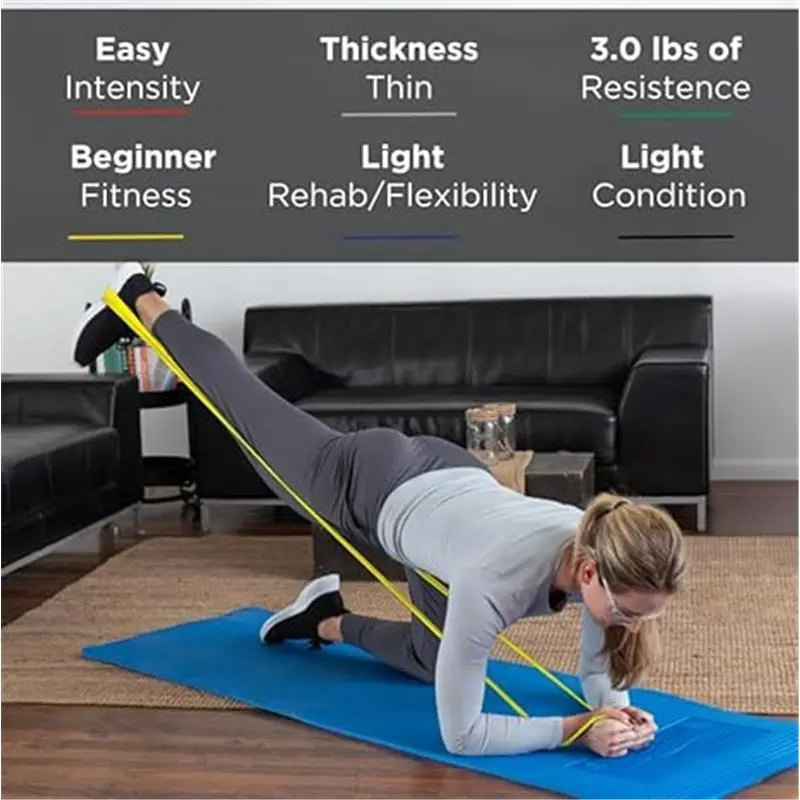 Resistance Bands Set, Resistance Bands for Exercise, Physical Therapy, Work-Outs/Gym, Strength Train at Home, Colour Coded by Resistance 6