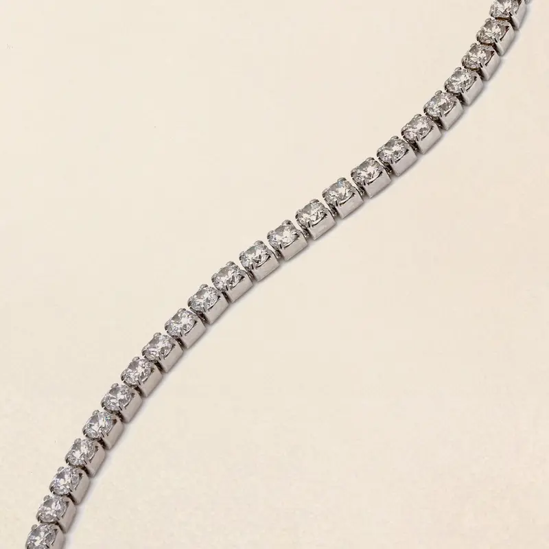 Samantha Kenny Tennis Necklace and Bracelet Set Box -Stainless Steel 4