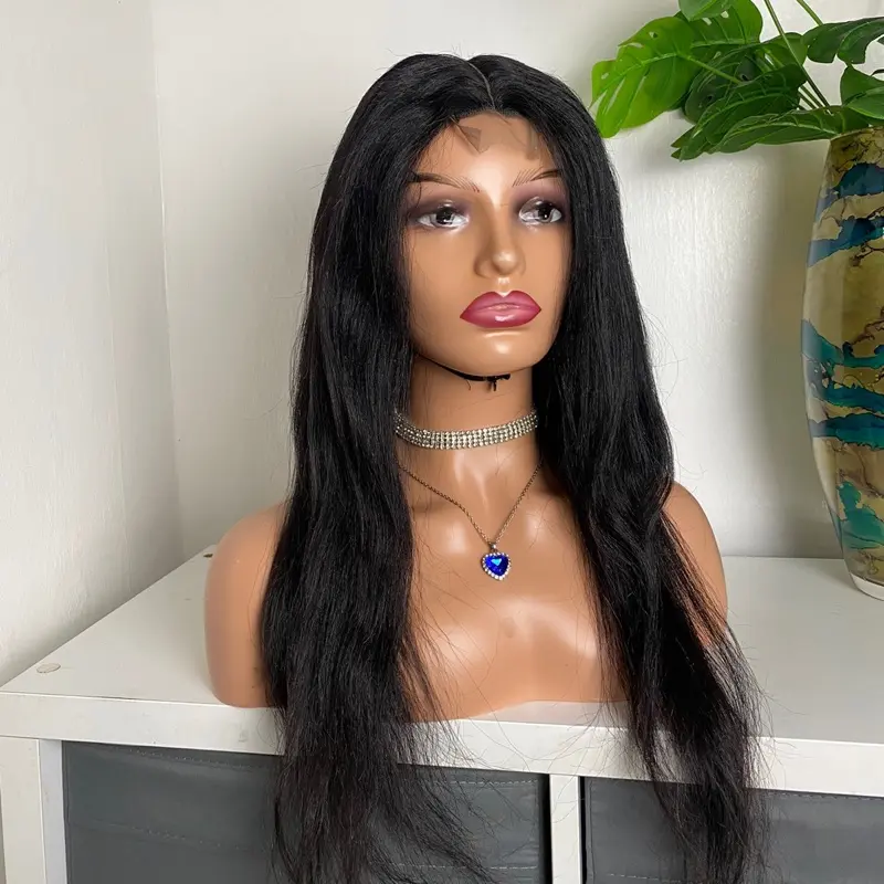 20” Straight human hair wig 2