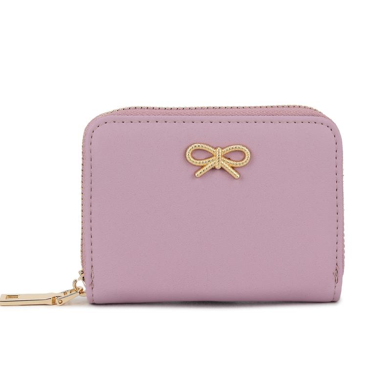 LONG&SONSmall Zip Around Wallet Multi-Slot, Women's RIFD Blocking Small Compact Bifold Leather Pocket Wallet Mini Zipper Purse Card Holder for Women 5