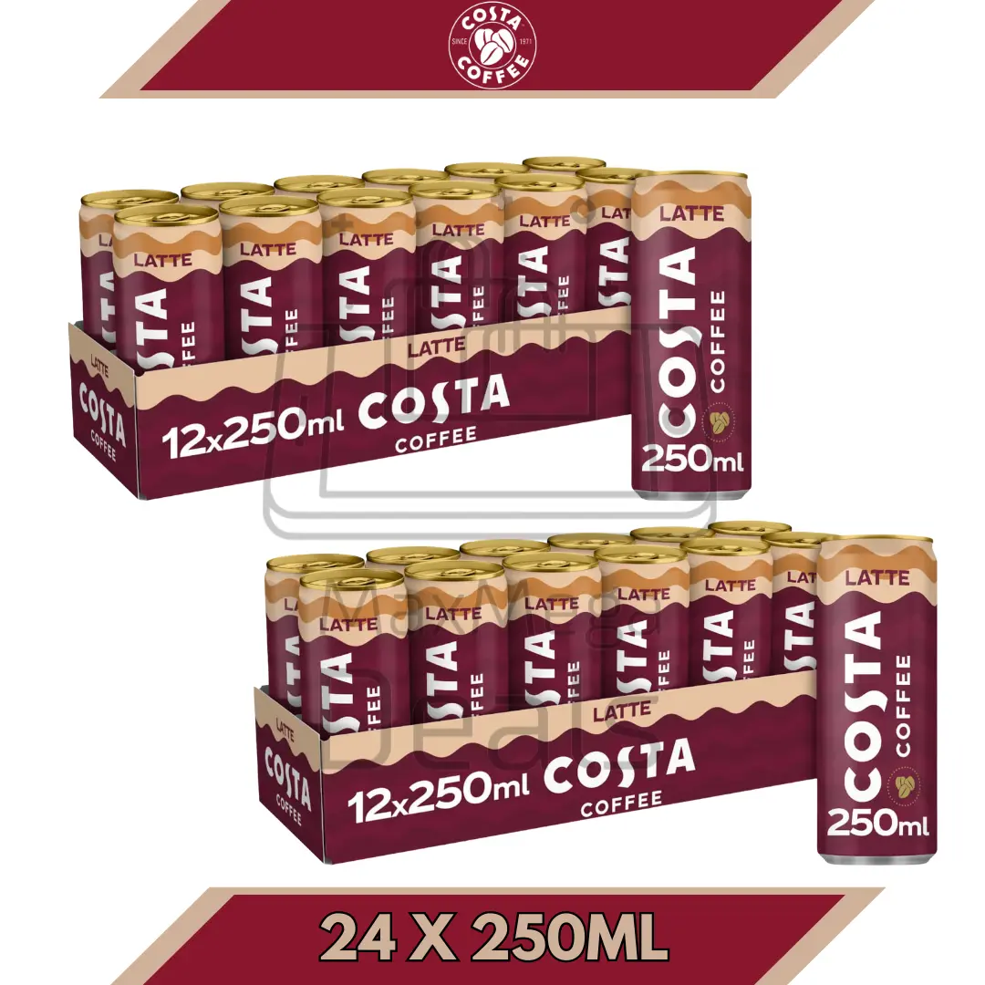 COSTA Latte Beverage - 12 X 250ML Bulk Pack - Coffee