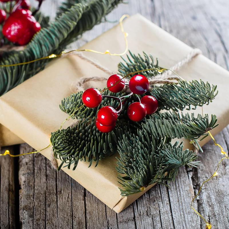 Decorative Christmas Berries - 160 Pcs Artificial Holly Berries for Wreath Making and Table Decorations - Fruit Pack Room Plants Ornaments 3