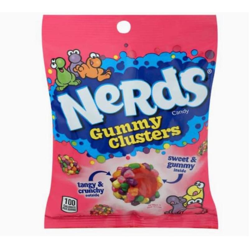Nerds Gummy Clusters, Very Berry Share Pouch - Tangy, Sweet, and Crunchy & Chewy Rainbow Candy Candies School Treats, Parties, or as a Sweet Gift. Snack Bonbon Cherry Cherry 3