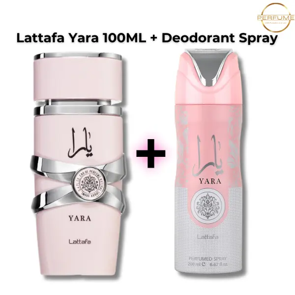 Yara by Lattafa Perfume & Deodorant Bundles - Arabian Floral Gourmand Fragrance with Vanilla & Tropical Fruits Aroma - Comfort, Body Care Scent Blend Daily Scented Gift 0