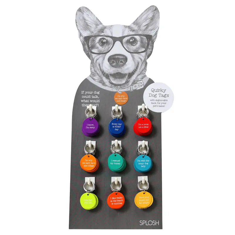 Splosh Dog Tag - Nice Things Dog ID Tag. Funny Dog Collar Tag. Dog ID Tag, Engravable Dog Tag. 1