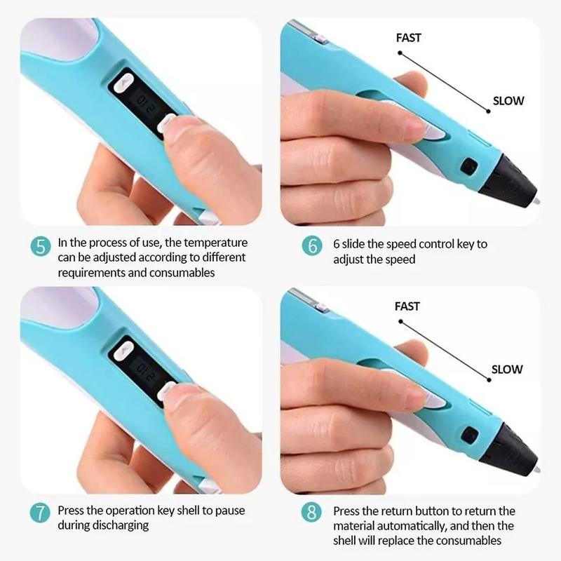 3D Printing Pen Set Doodle Printer Drawing 12 Colours gift Drawing Pen 7