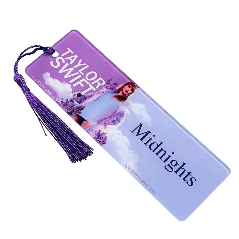 Taylor Swift Bookmark ~ Acrylic Tassel Book Accessory ~ Reading Gift Present ~ TS Gift ~ Midnights ~ The ERAS TOUR ~ Bookworm ~ Inspired~ Birthday Gift ~Book Mark ~ Bookish 0
