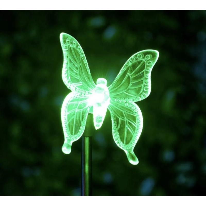 Colour Changing Solar Power Stake Light Butterfly, Ultra Bright LED Light: 2
