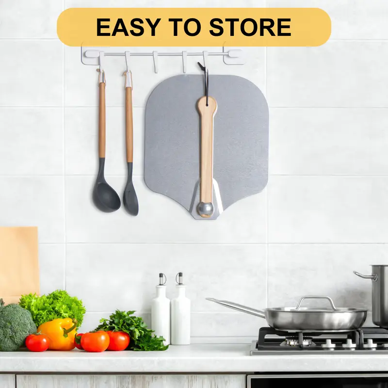XPERTOOLS 12x14 Pizza Peel - Wooden 12 Inch Pizza Paddle with Foldable Beach Wood Handle - Precision-Crafted Aluminium Turning Peel - Essential Pizza Oven Accessories for Homemade Perfection Kitchen Pasta Utensils 5