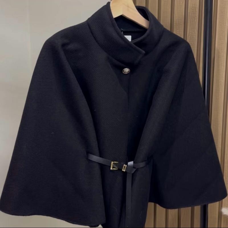 Belted Cape Coat | Women's Stylish Cape Jacket 1