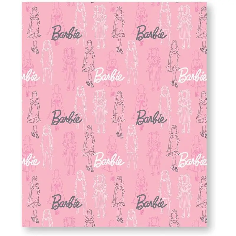 Barbie Official Licenced Fleece Blanket | Pink Fashion Pose | Figures Bedroom Design | Warm Super Soft Feel Throw Comforter | Perfect for Home, Bedroom, Travel, Sleepovers & Camping