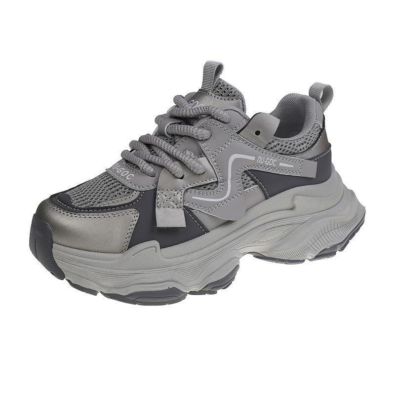 Women's shoes women's 2024 new mesh breathable running casual thick-soled heightening sports shoes Trainer Walking Shoes 0