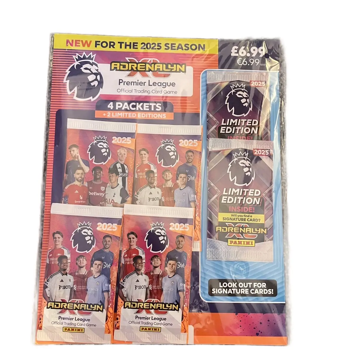 1 x Adrenalyn Premier League 2025 Multipack - 4 Packets + 2 Limited Editions